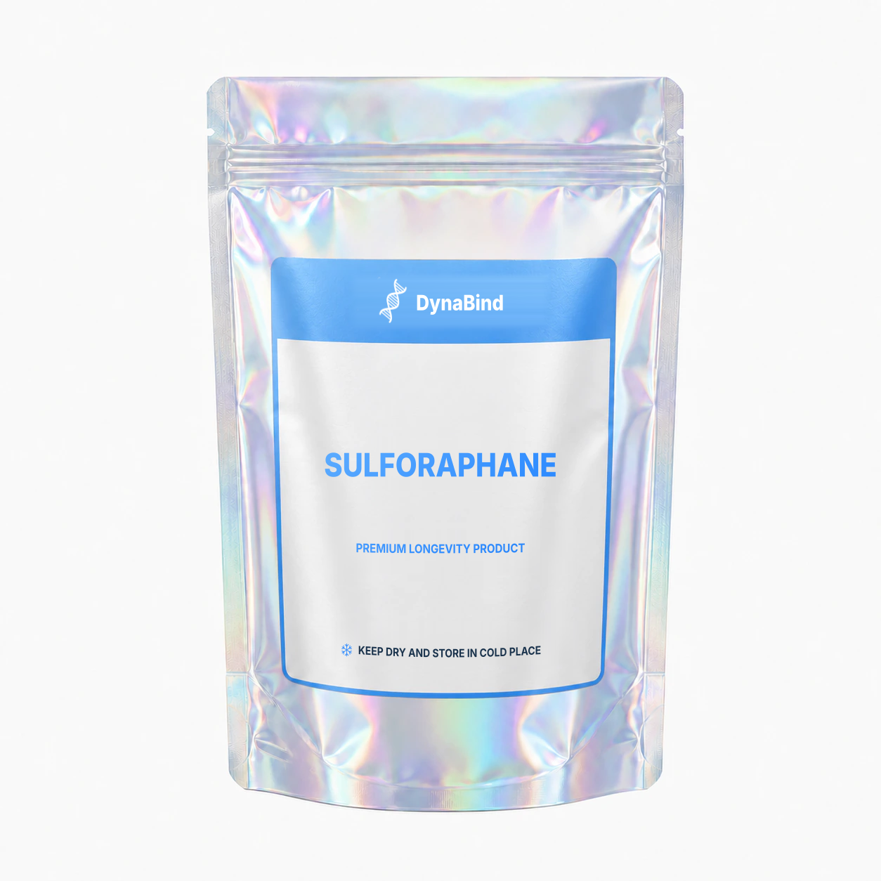 Sulforaphane longevity supplement pouch for Nrf2 and antioxidant response support by DynaBind